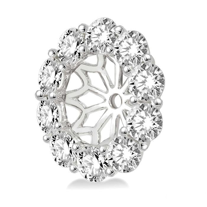LoLin MirOraCa 14K White Gold Diamond Statement Earrings