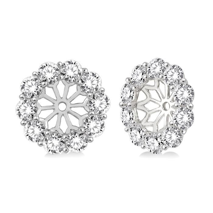 LoLin MirOraCa 14K White Gold Diamond Statement Earrings