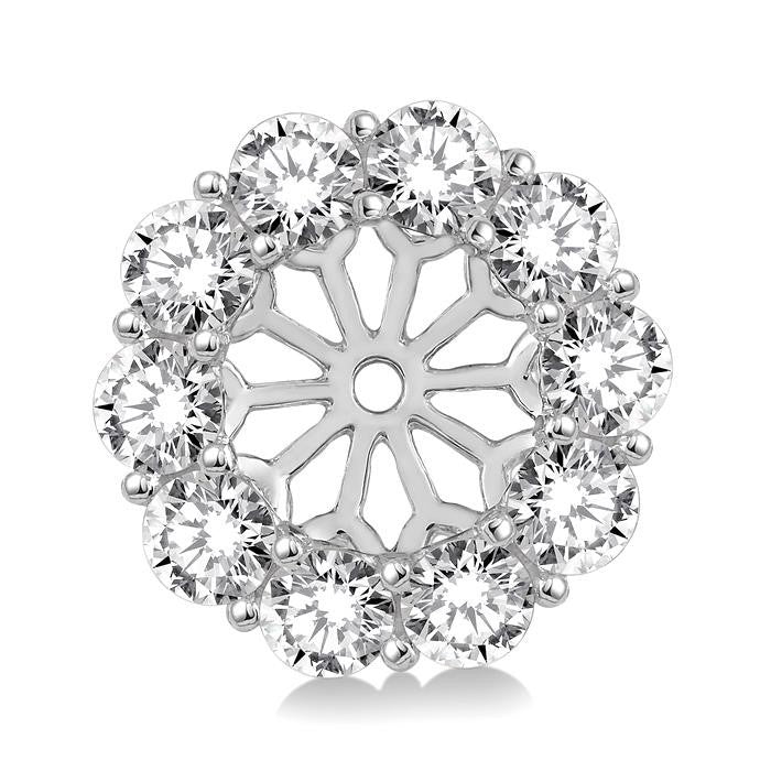 LoLin MirOraCa 14K White Gold Diamond Statement Earrings