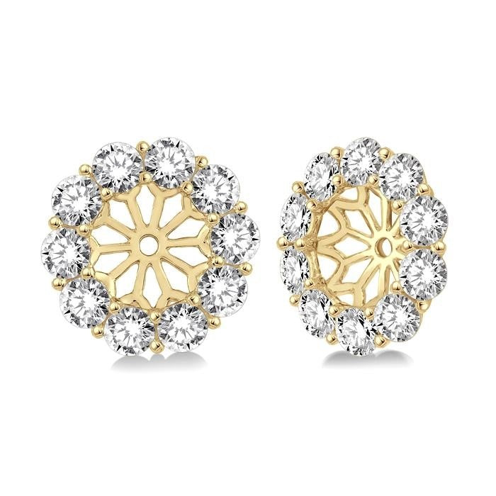 CelAeAe 14K White Gold Diamond Statement Earrings