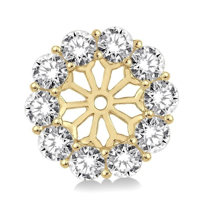 CelAeAe 14K White Gold Diamond Statement Earrings
