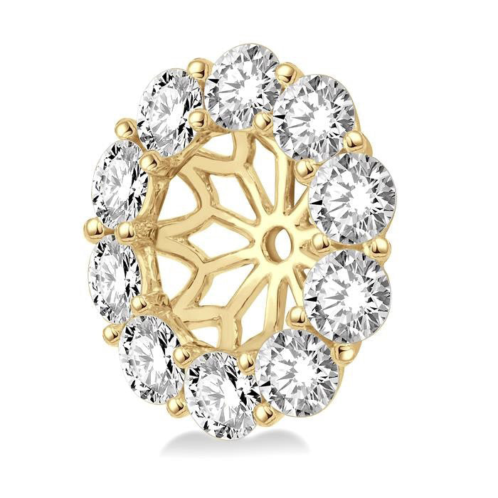CelAeAe 14K White Gold Diamond Statement Earrings