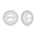 ElRaVio 14K White Gold Diamond Statement Earrings