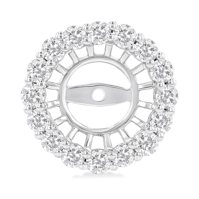 ElRaVio 14K White Gold Diamond Statement Earrings
