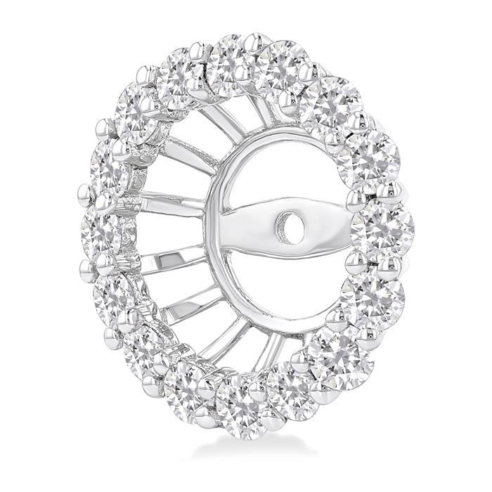 ElRaVio 14K White Gold Diamond Statement Earrings