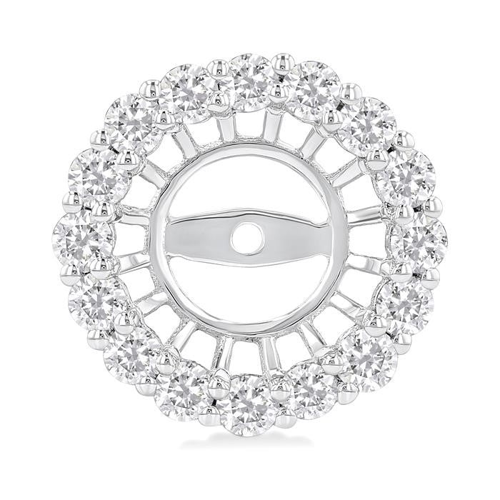 ElRaVio 14K White Gold Diamond Statement Earrings