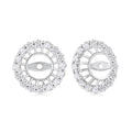 DorDorLin VioPhoCel 14K White Gold Diamond Statement Earrings