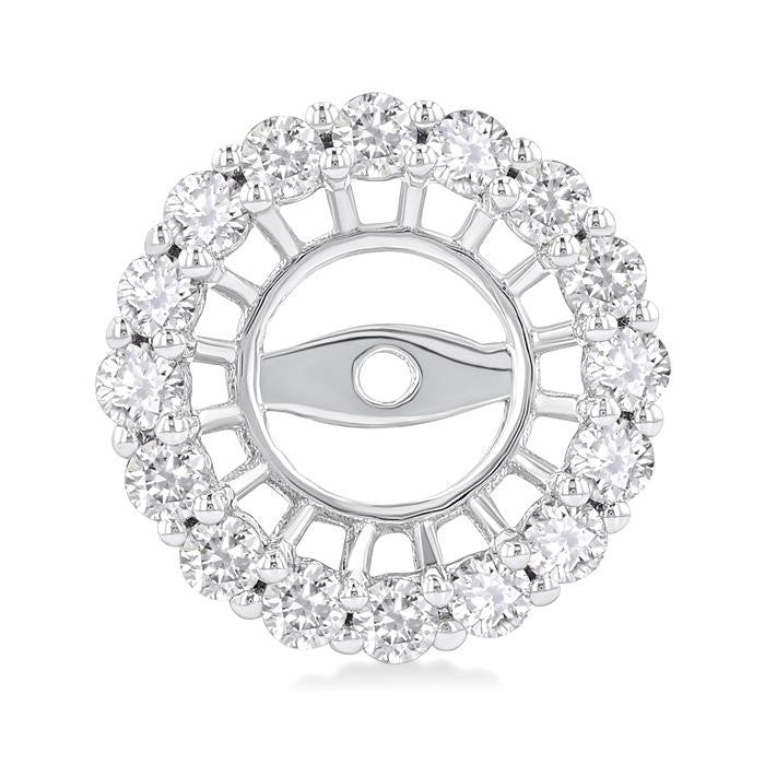 DorDorLin VioPhoCel 14K White Gold Diamond Statement Earrings