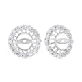 DorDorLin VioPhoCel 14K White Gold Diamond Statement Earrings