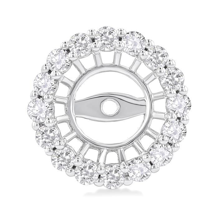 DorDorLin VioPhoCel 14K White Gold Diamond Statement Earrings