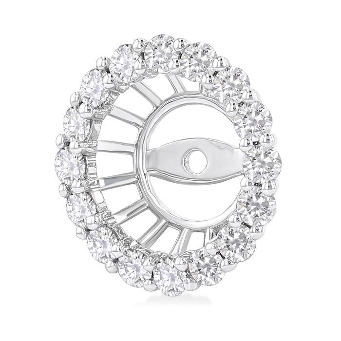 DorDorLin VioPhoCel 14K White Gold Diamond Statement Earrings