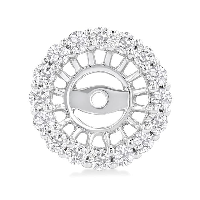 SolCelLin 14K White Gold Diamond Statement Earrings