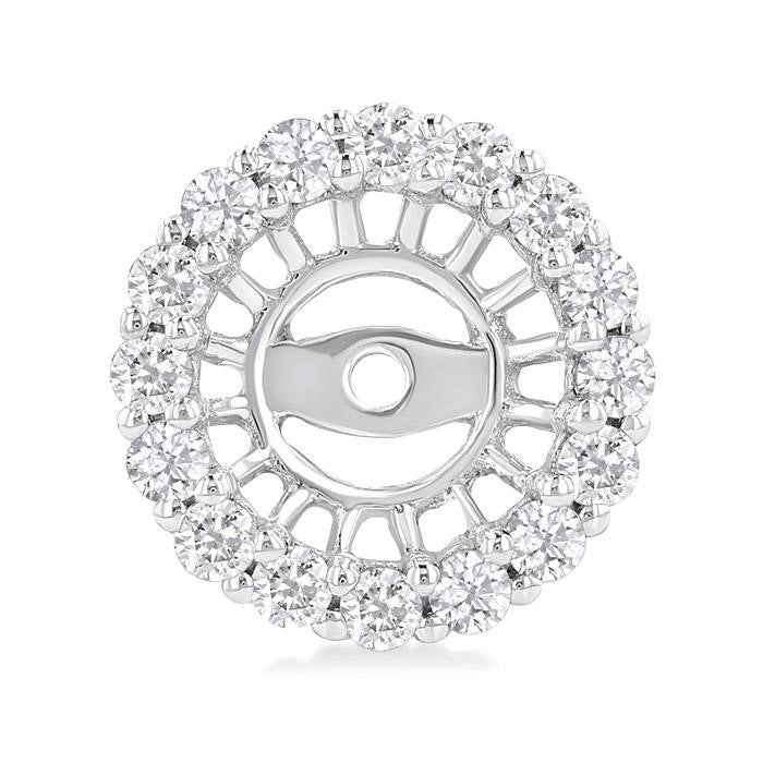 SolCelLin 14K White Gold Diamond Statement Earrings