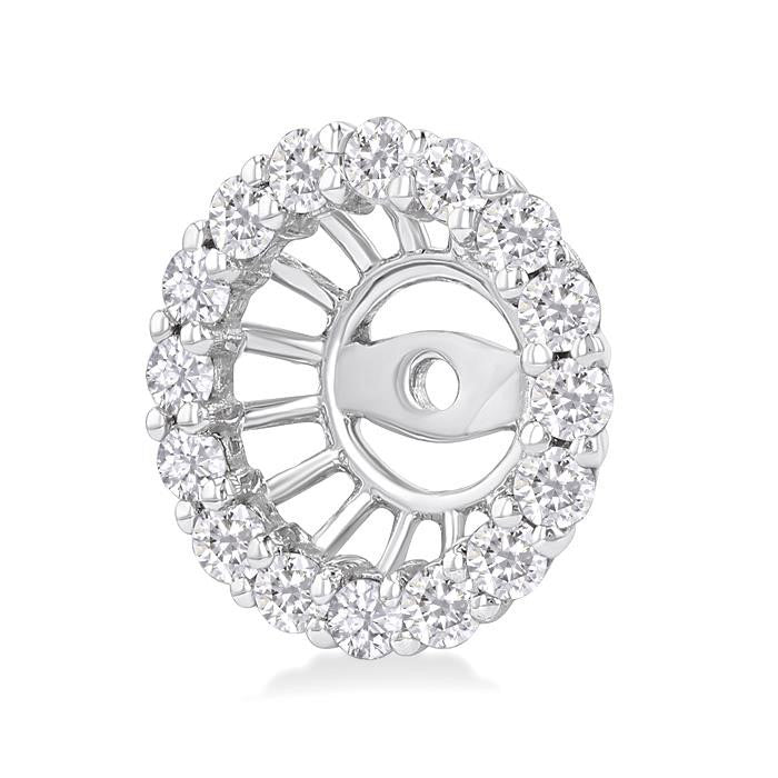 SolCelLin 14K White Gold Diamond Statement Earrings
