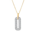 Diamond Pave Link Drop Pendant
