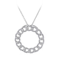 Diamond Cuban Link Eternity Circle Pendant