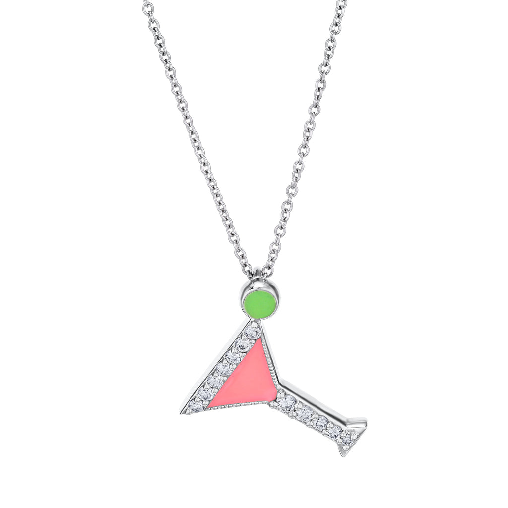 Diamond Enamel Happy Hour Pendant