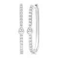 Pear Shape Diamond Fashion Hoop Earrings