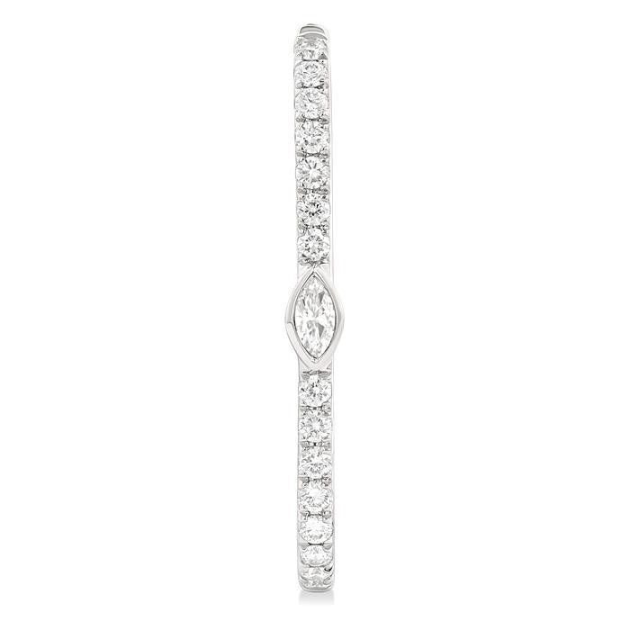 Marquise Shape Diamond Fashion Hoop Earrings