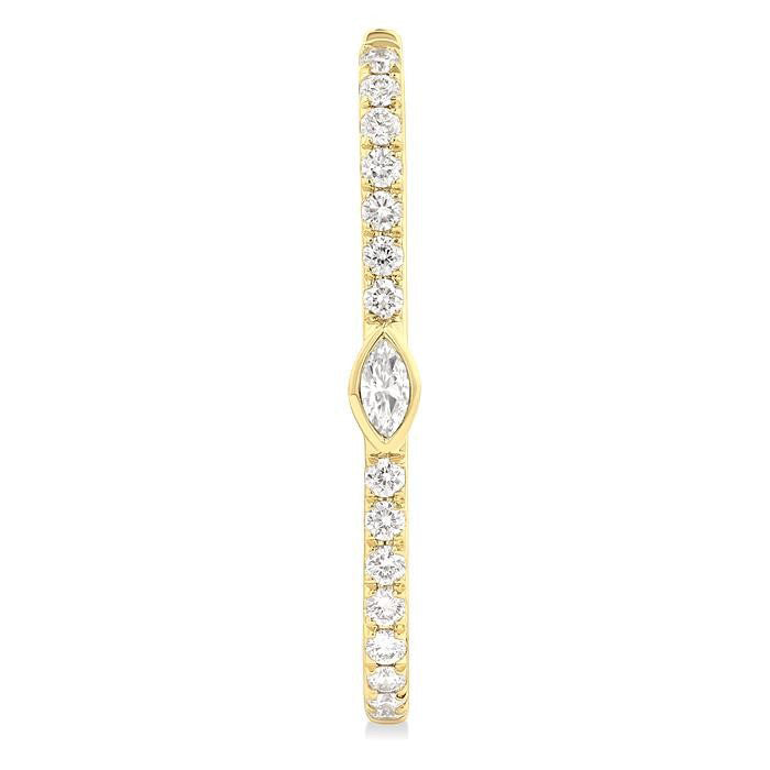 Marquise Shape Diamond Fashion Hoop Earrings