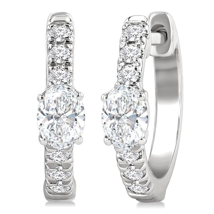 LysIonLo SolVioDor 14K White Gold Diamond Fashion Earrings