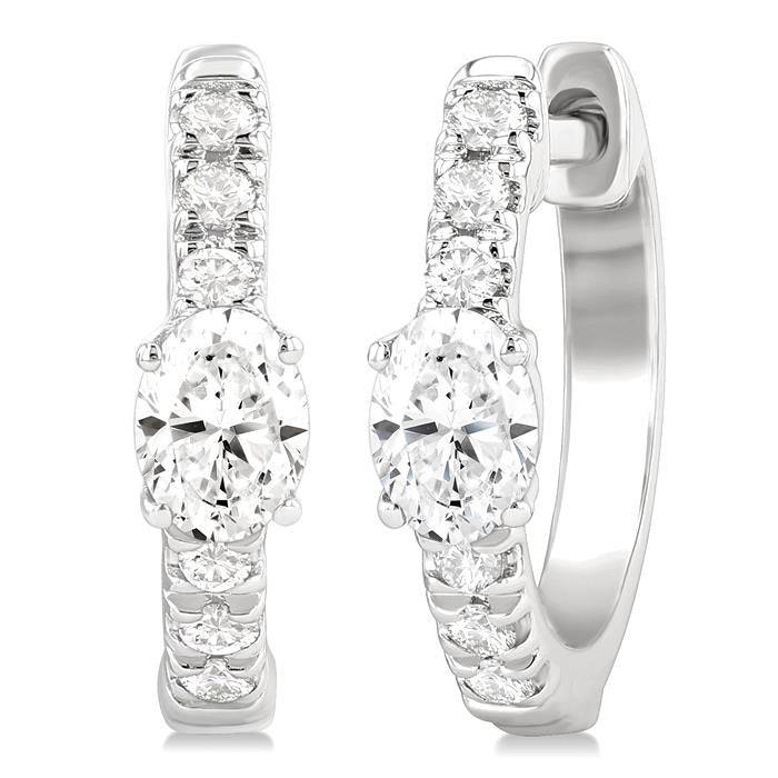 LysIonLo SolVioDor 14K White Gold Diamond Fashion Earrings