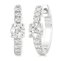 Round Shape Petite Diamond Fashion Huggie Earrings