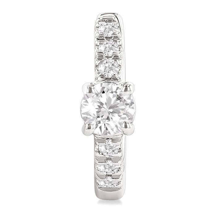 Round Shape Petite Diamond Fashion Huggie Earrings