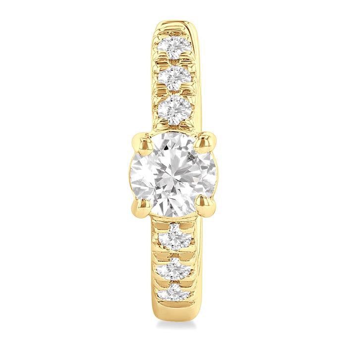Round Shape Petite Diamond Fashion Huggie Earrings