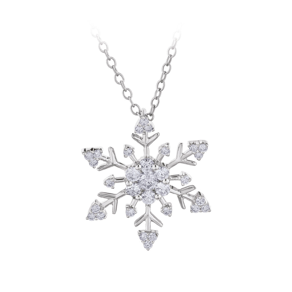 Diamond Classic Snowflake Pendant