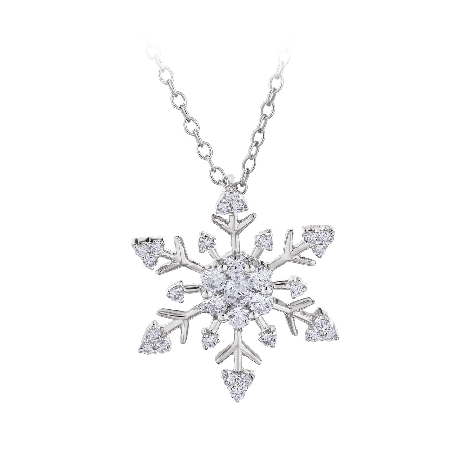 Diamond Classic Snowflake Pendant