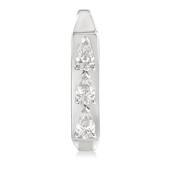 Pear Shape Diamond Hoop Earrings
