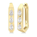 Pear Shape Diamond Hoop Earrings