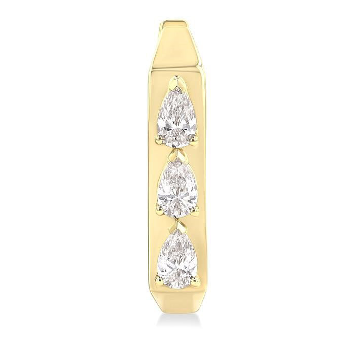 Pear Shape Diamond Hoop Earrings