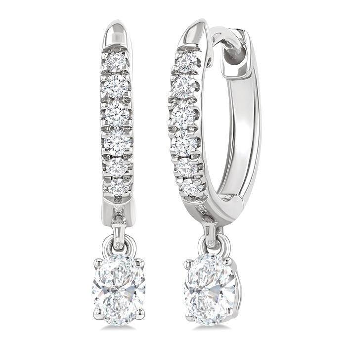 IonLoXe 14K White Gold Diamond Fashion Earrings