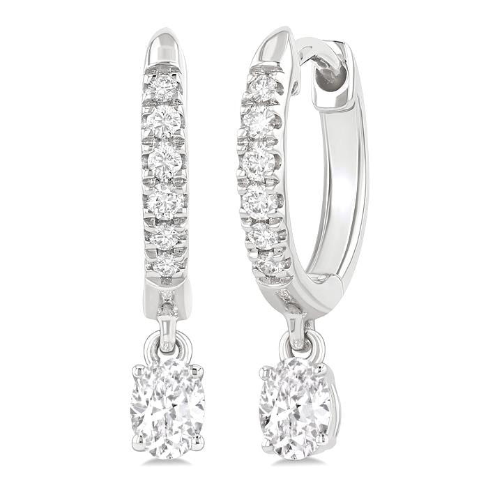 IonLoXe 14K White Gold Diamond Fashion Earrings