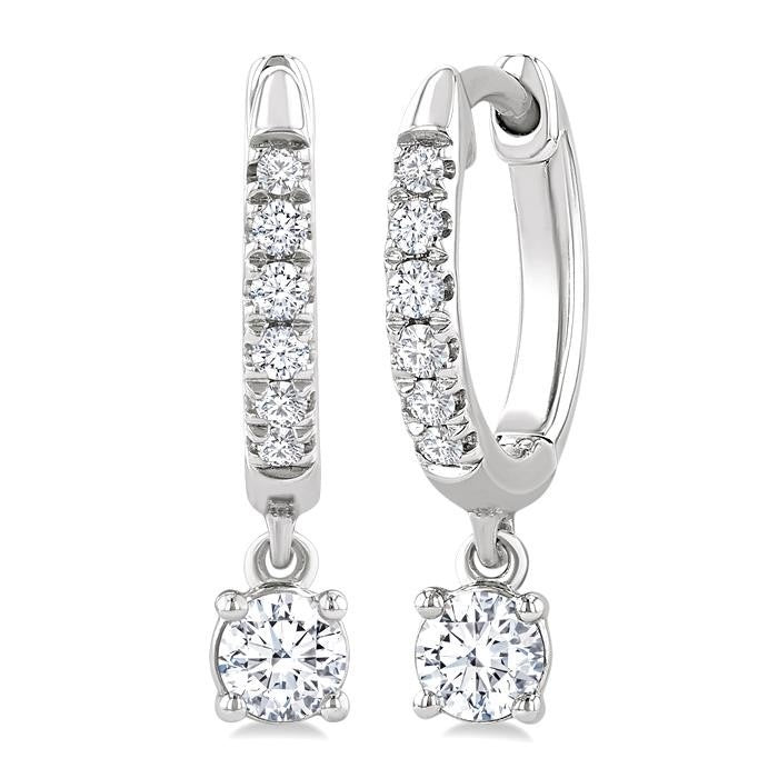 NoXeLys 14K White Gold Diamond Fashion Earrings