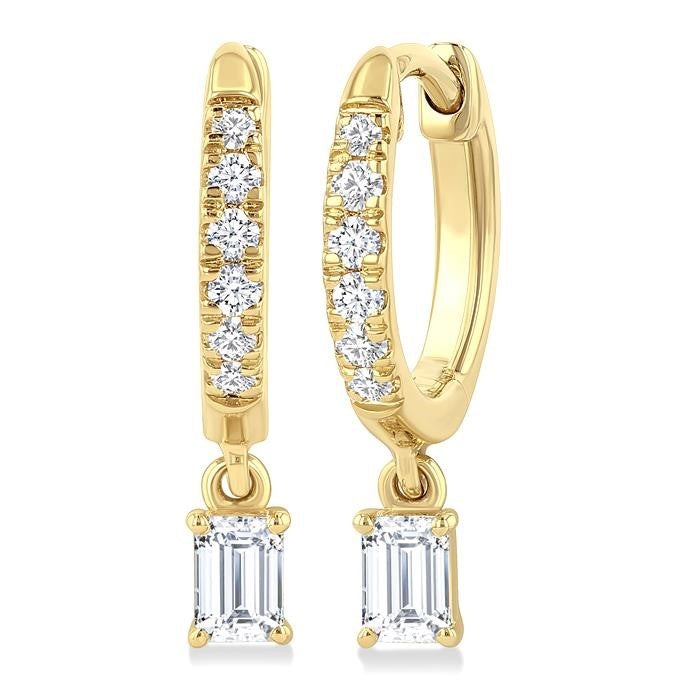 VelElSol OraArCa 14K White Gold Diamond Fashion Earrings