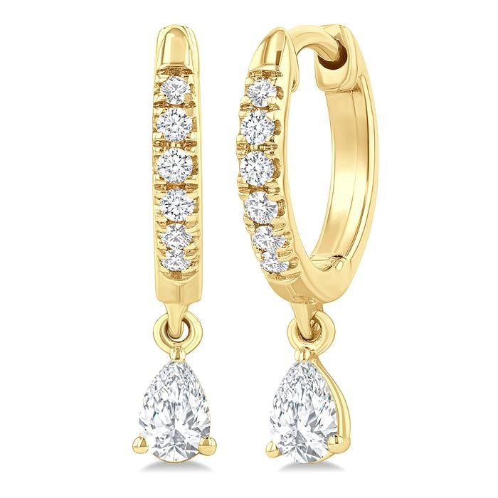 VerSolVer IsXeLin 14K White Gold Diamond Fashion Earrings