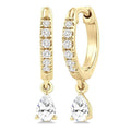 VerSolVer IsXeLin 14K White Gold Diamond Fashion Earrings