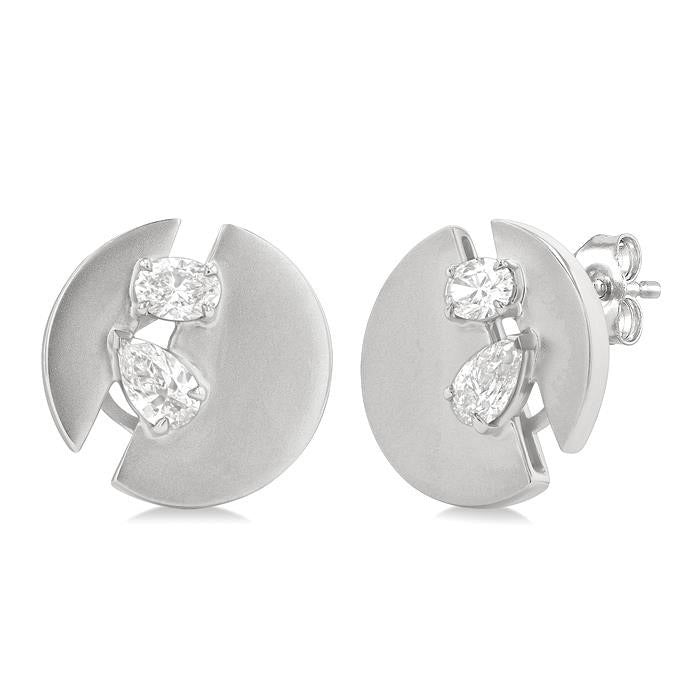 Split Circle Diamond Fashion Earrings