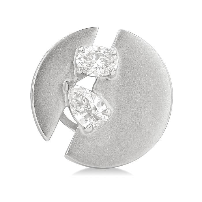Split Circle Diamond Fashion Earrings