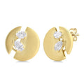 Split Circle Diamond Fashion Earrings