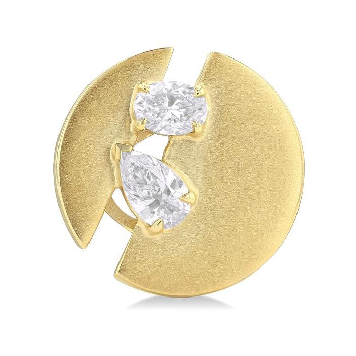 Split Circle Diamond Fashion Earrings