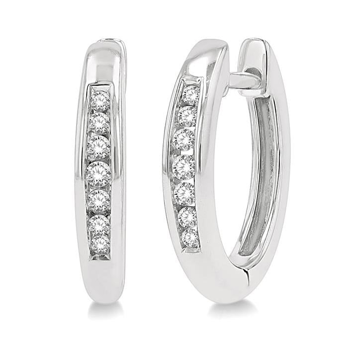 Diamond Petite Huggie Earrings