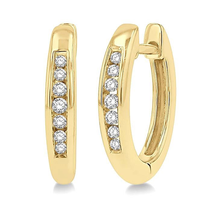 Petite Diamond Huggie Fashion Earrings