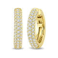 1/4 Ctw Round Cut Diamond Huggie Petite Cuff Earrings in 10K Yellow Gold