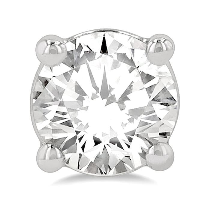 1 1/4 Ctw Round Cut Diamond Stud Earrings in 14K White Gold