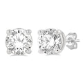 1 1/2 Ctw Round Cut Diamond Stud Earrings in 14K White Gold