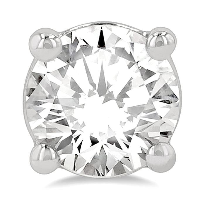 1 1/2 Ctw Round Cut Diamond Stud Earrings in 14K White Gold
